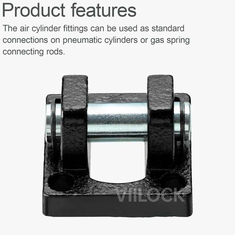 VIILOCK Pneumatic Air Cylinder SC32 Foot Flange, Mounting Bracket Rear Mount Parts CB-32 with 4 Screws - Image 3
